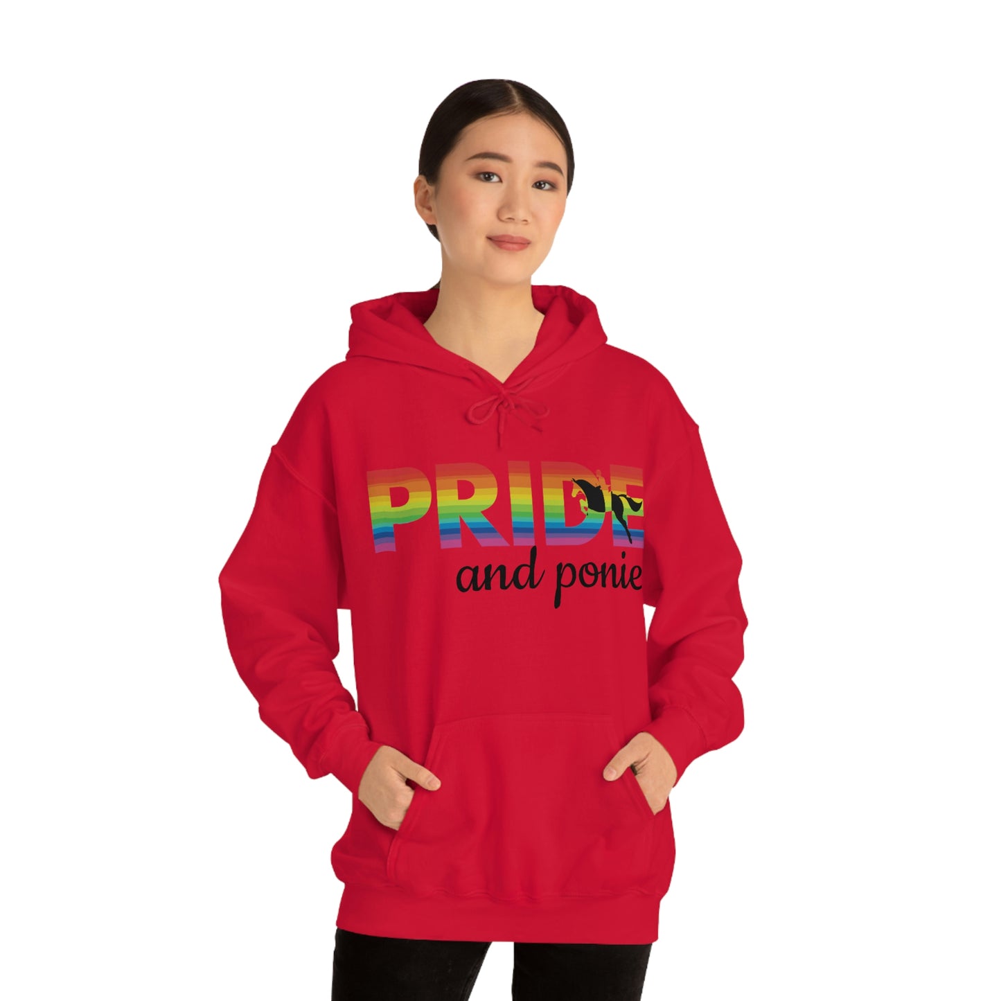 Unisex PRIDE and ponies Hooded Sweatshirt