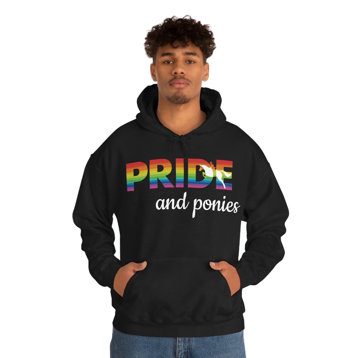 Unisex PRIDE and ponies Hooded Sweatshirt