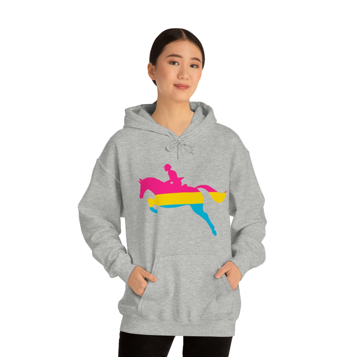 Pansexual - PRIDE, LOVE, and HORSES Hooded Sweatshirt