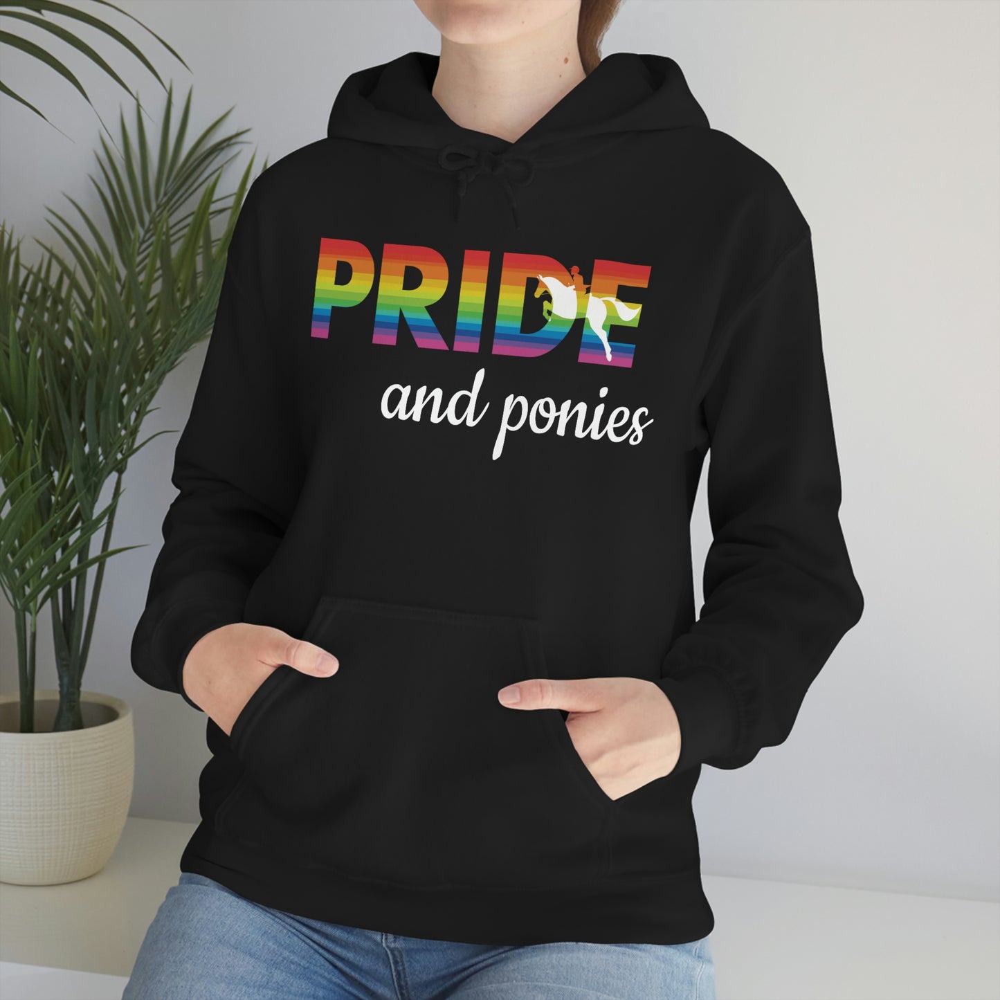 Unisex PRIDE and ponies Hooded Sweatshirt