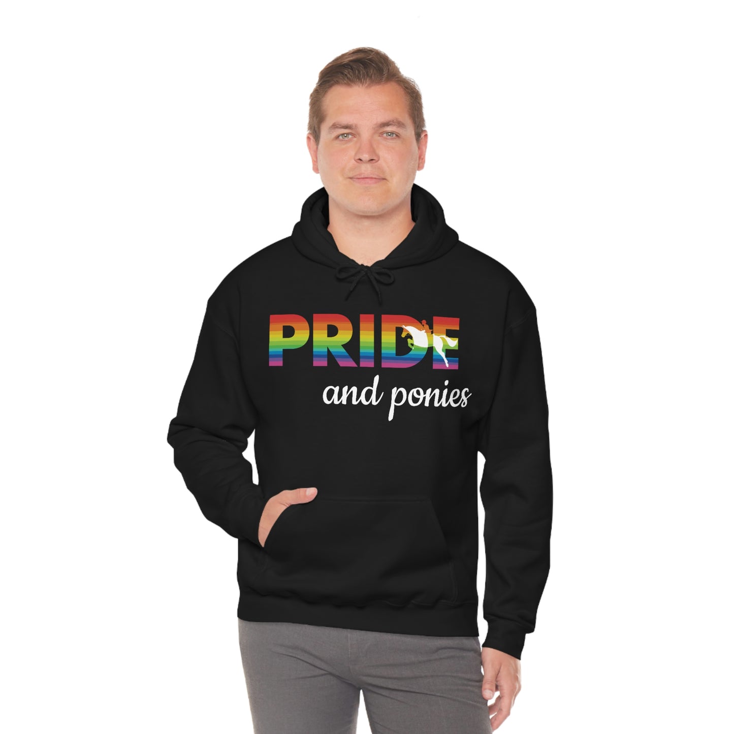 Unisex PRIDE and ponies Hooded Sweatshirt