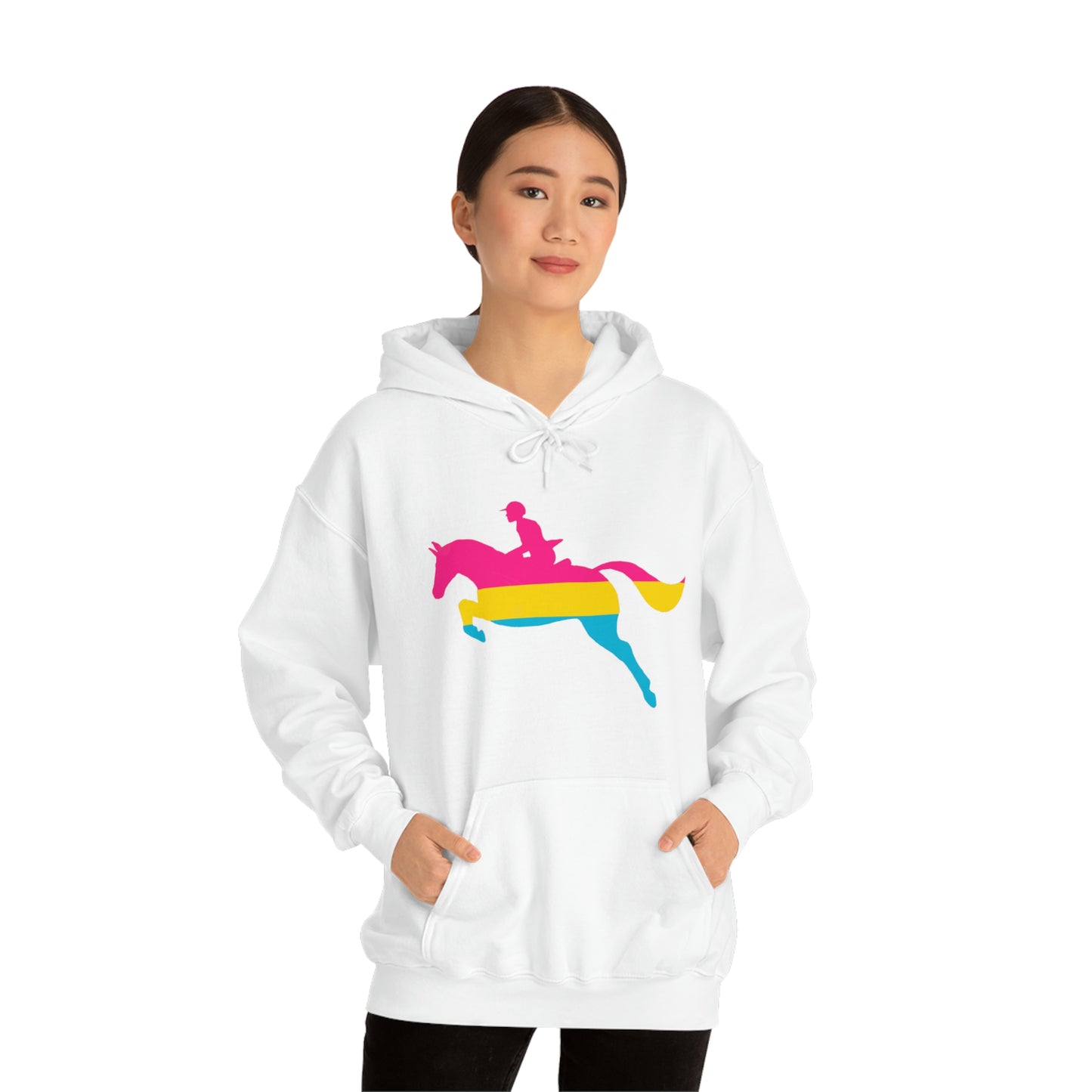 Pansexual - PRIDE, LOVE, and HORSES Hooded Sweatshirt