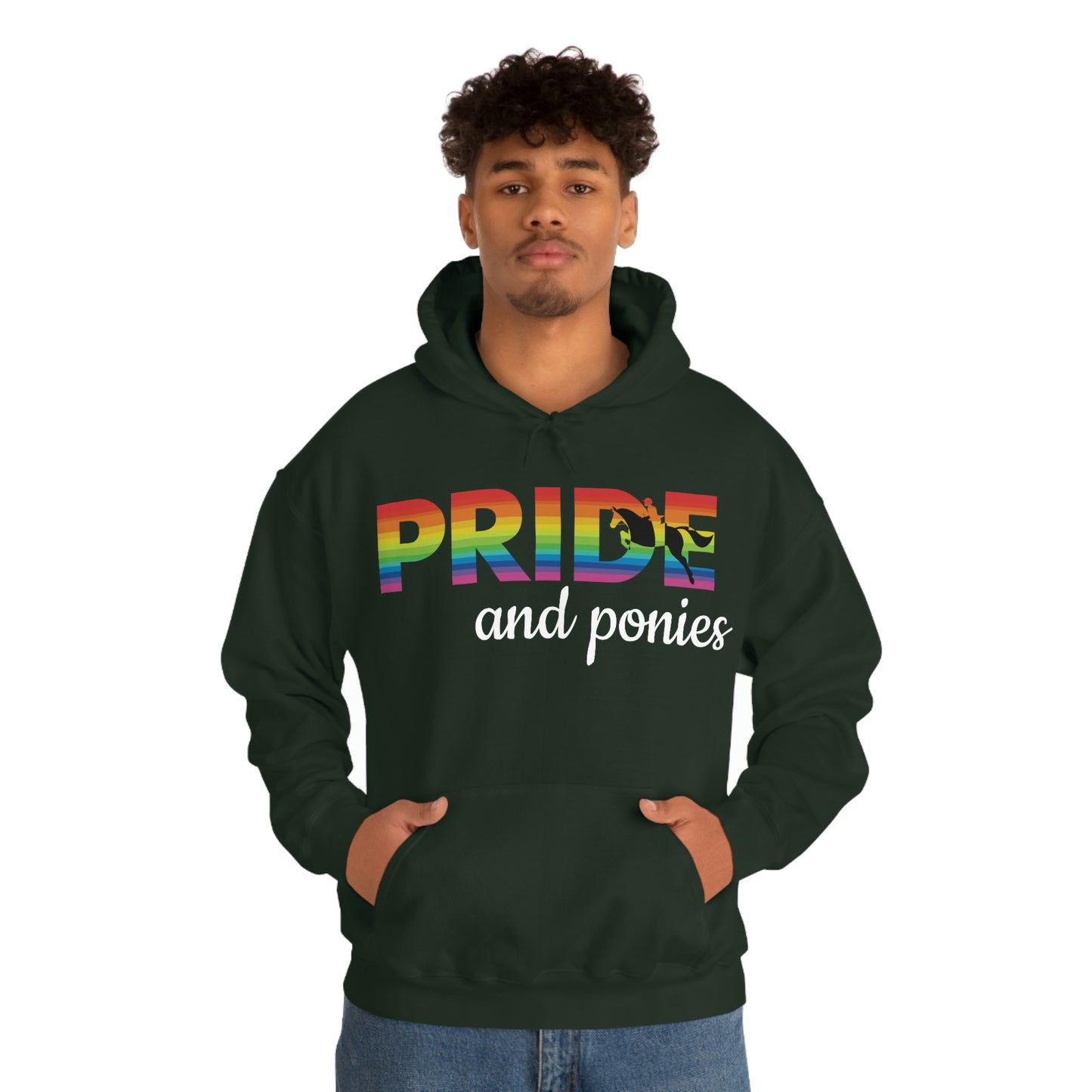 Unisex PRIDE and ponies Hooded Sweatshirt