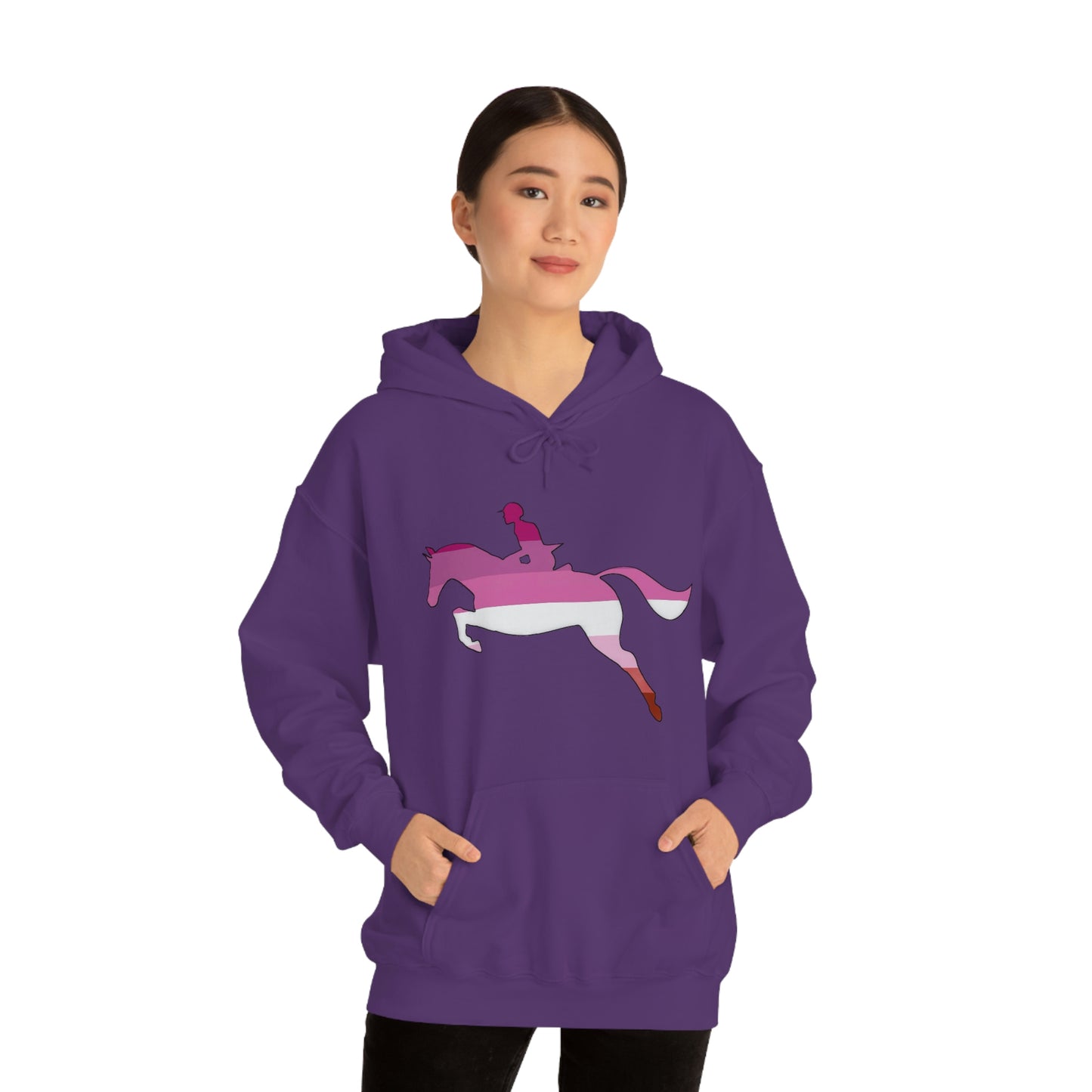 Lesbian - PRIDE, LOVE, and HORSES Hooded Sweatshirt