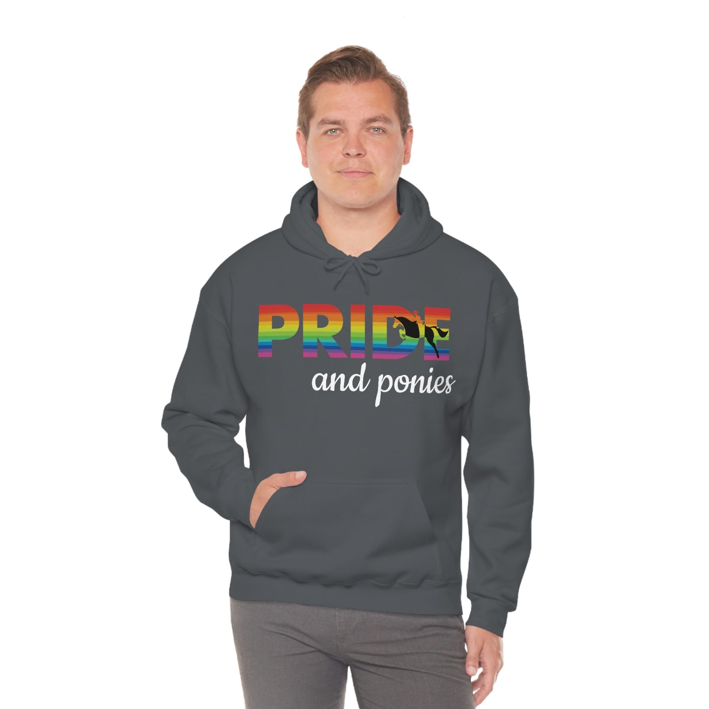 Unisex PRIDE and ponies Hooded Sweatshirt