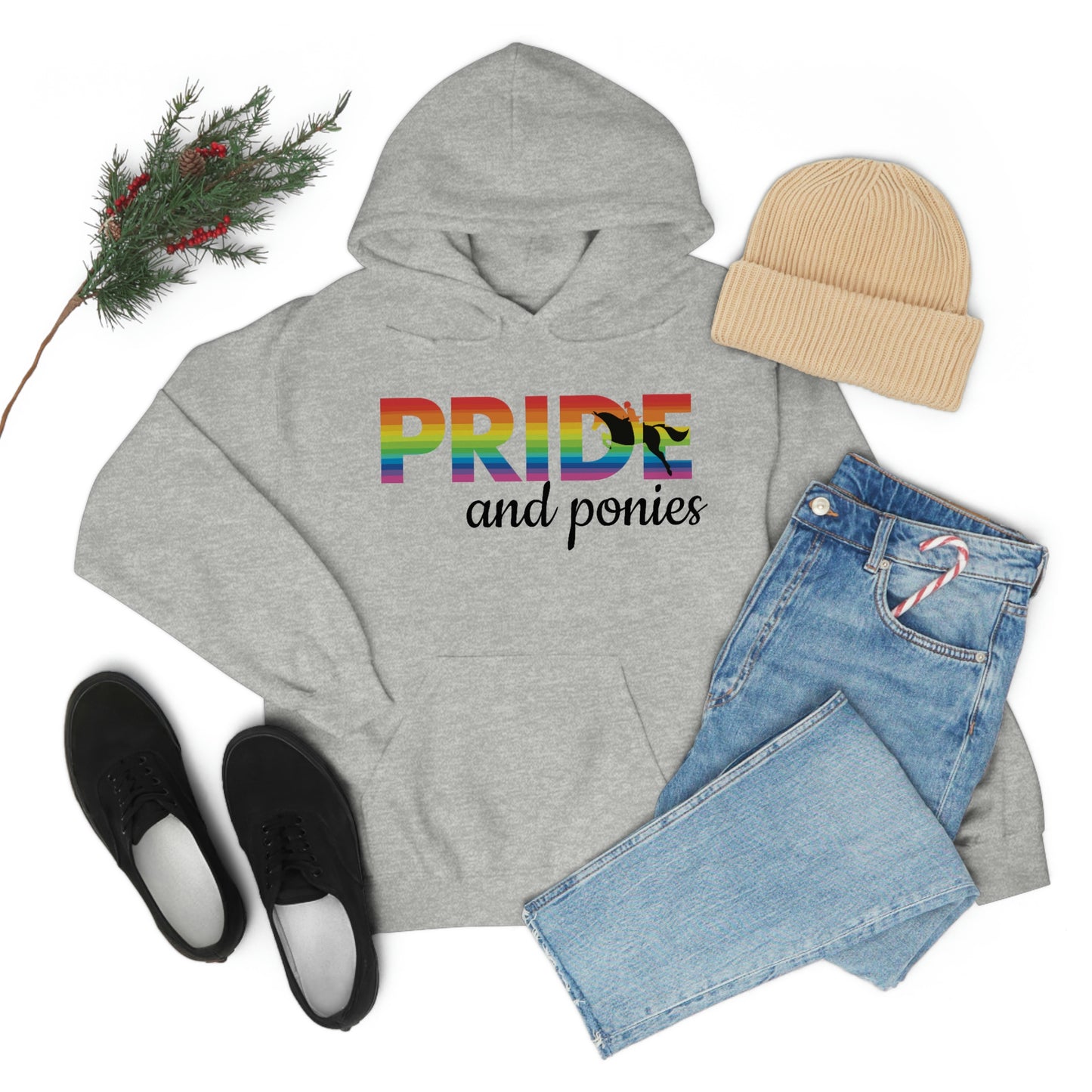 Unisex PRIDE and ponies Hooded Sweatshirt