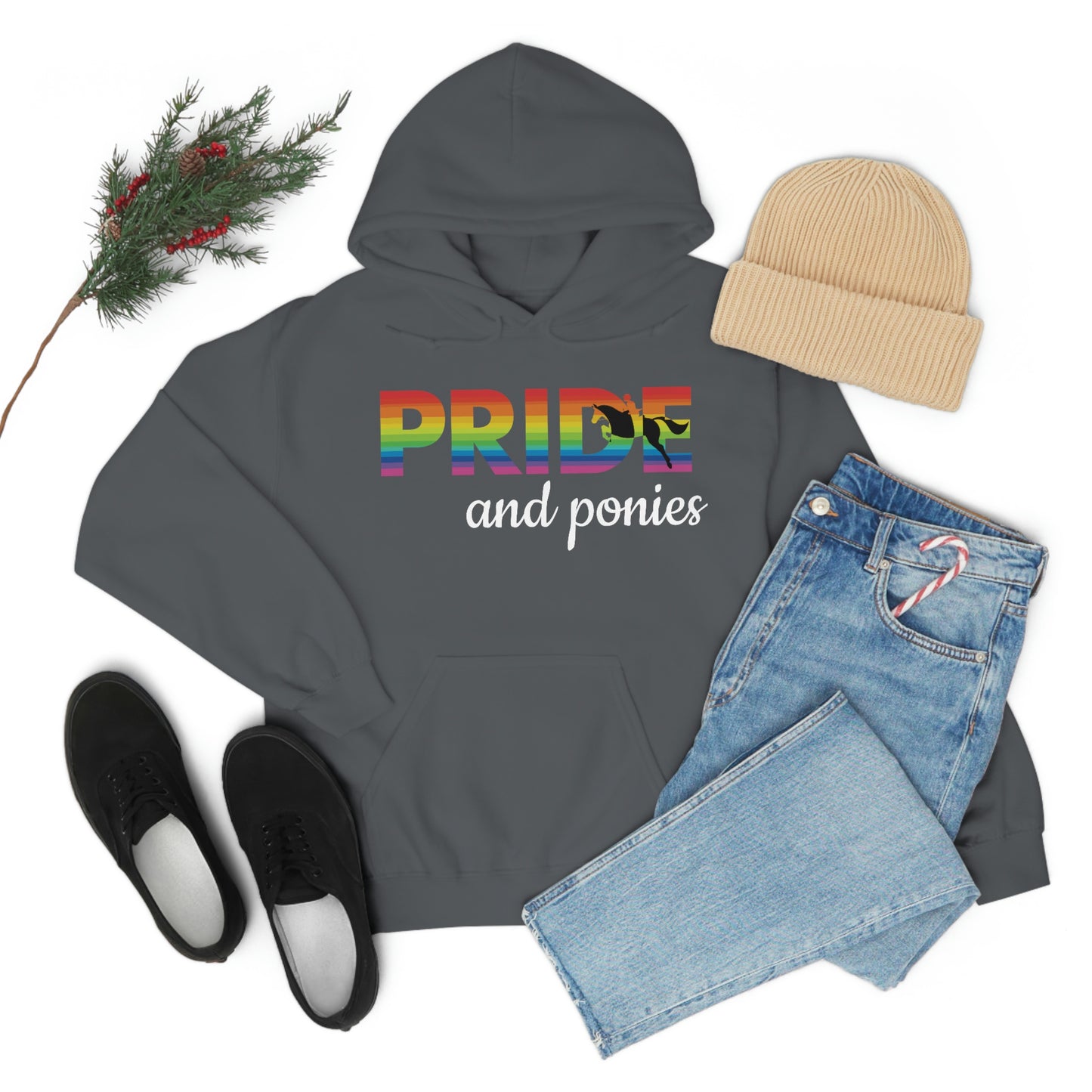 Unisex PRIDE and ponies Hooded Sweatshirt