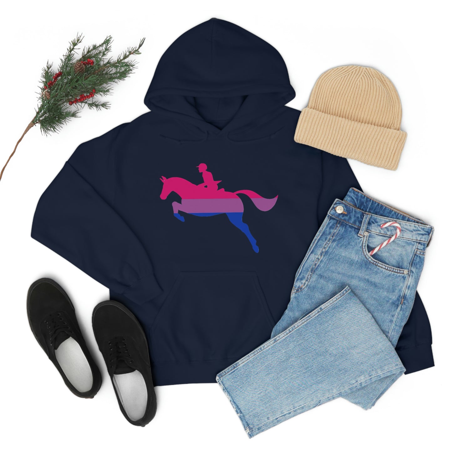 Bisexual - PRIDE, LOVE, and HORSES Hooded Sweatshirt