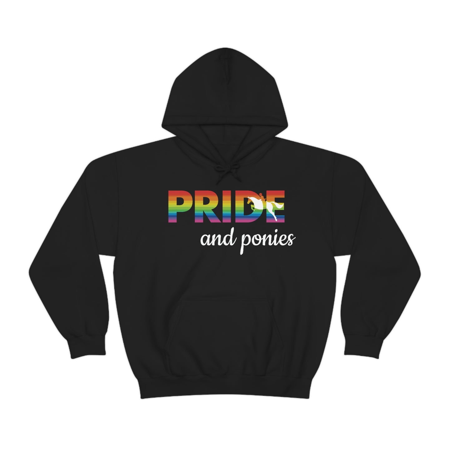 Unisex PRIDE and ponies Hooded Sweatshirt