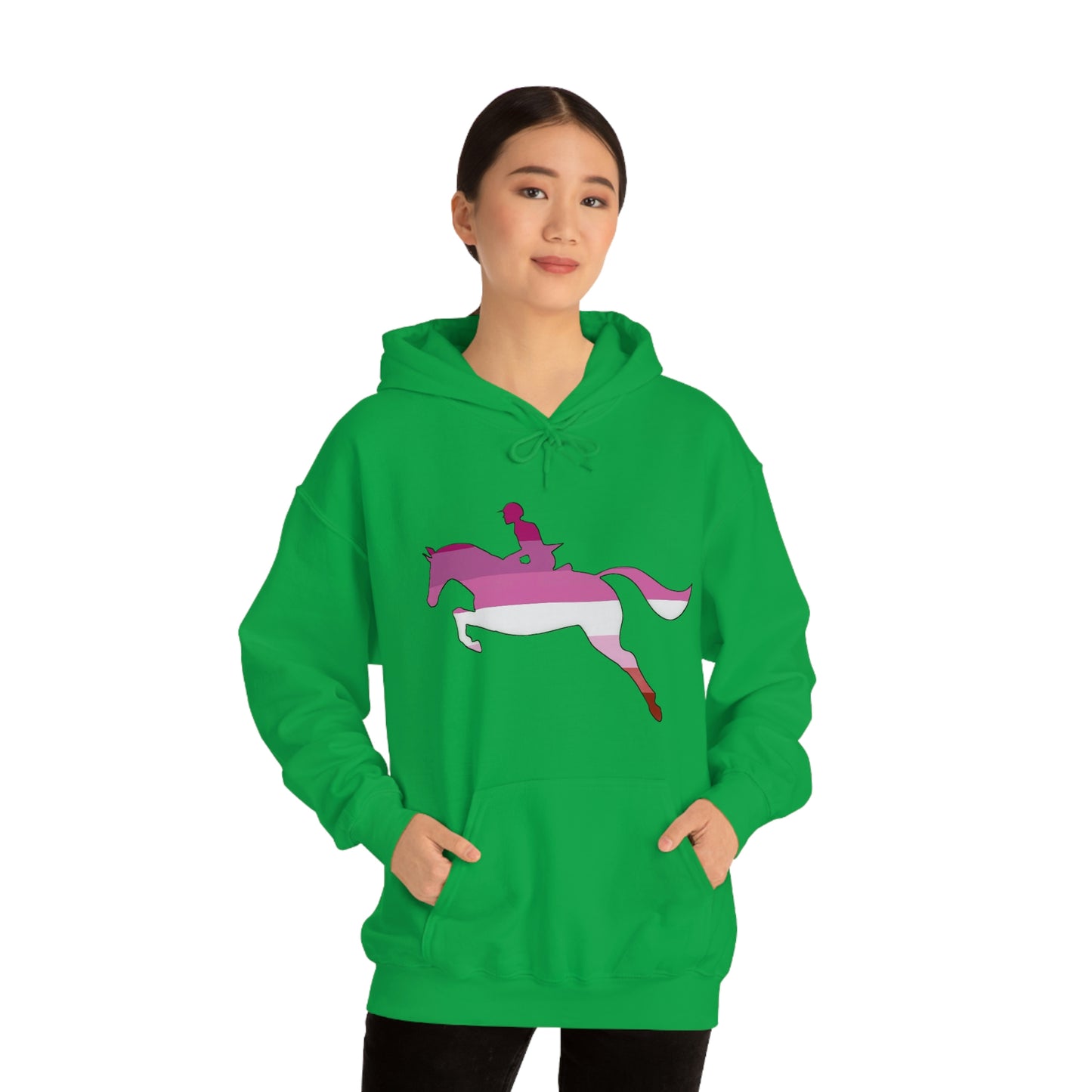 Lesbian - PRIDE, LOVE, and HORSES Hooded Sweatshirt