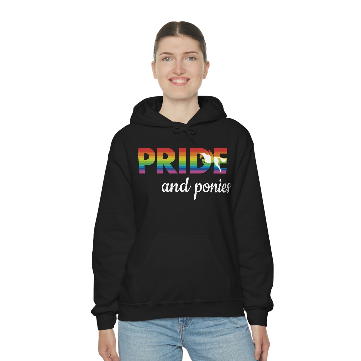 Unisex PRIDE and ponies Hooded Sweatshirt