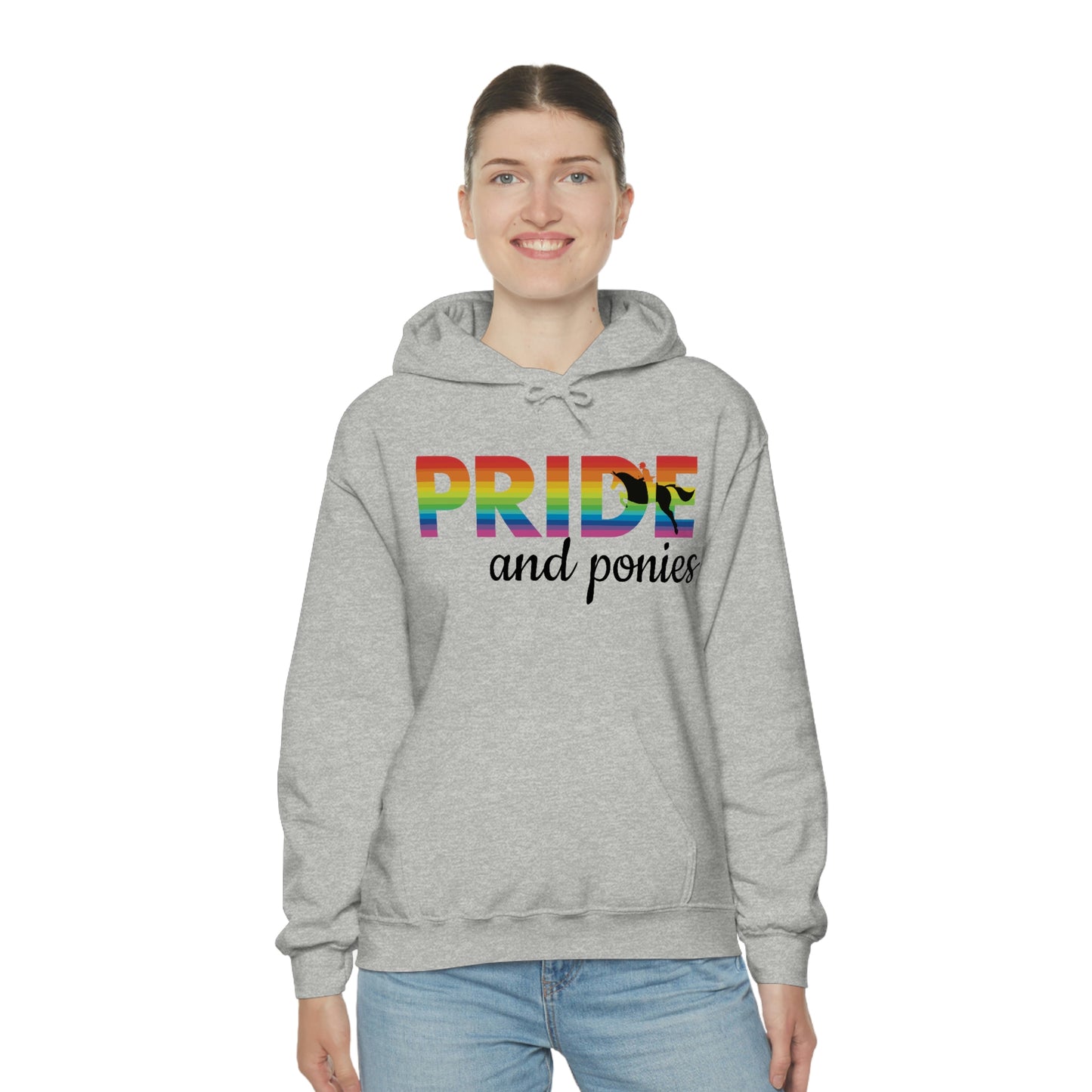 Unisex PRIDE and ponies Hooded Sweatshirt