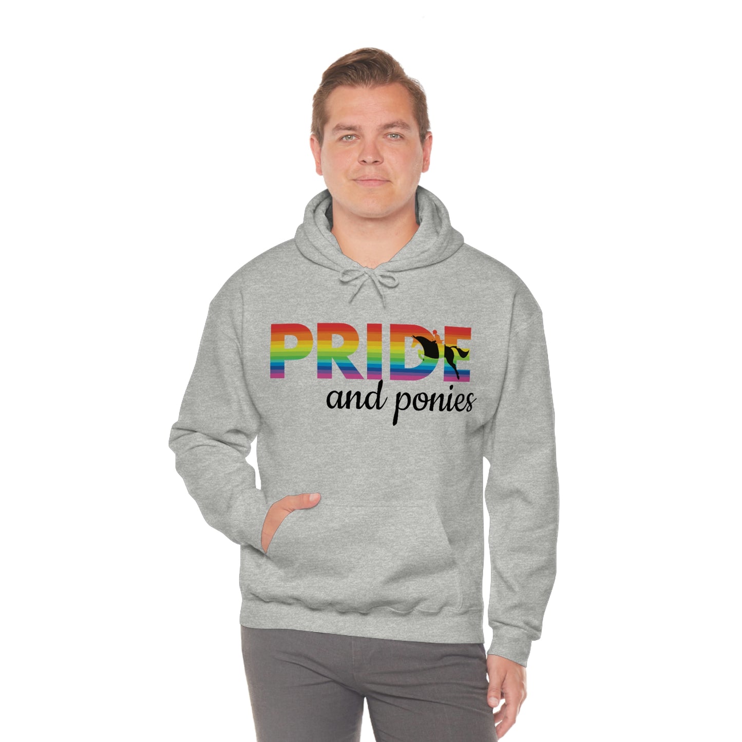 Unisex PRIDE and ponies Hooded Sweatshirt