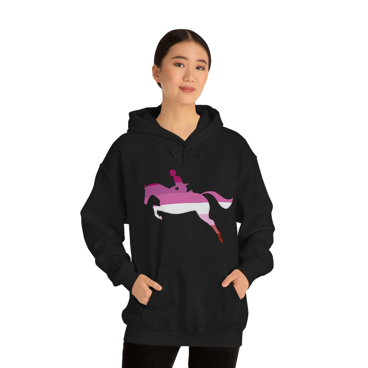 Lesbian - PRIDE, LOVE, and HORSES Hooded Sweatshirt