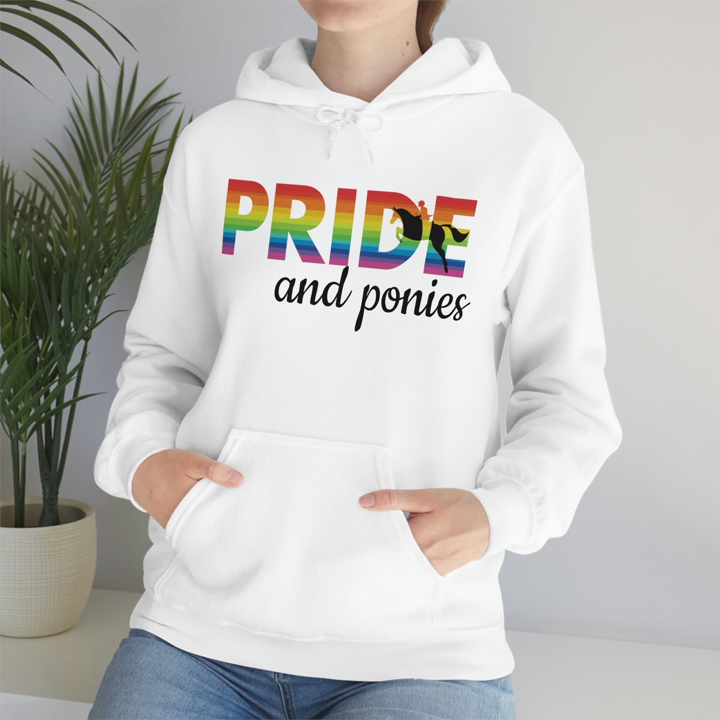 Unisex PRIDE and ponies Hooded Sweatshirt