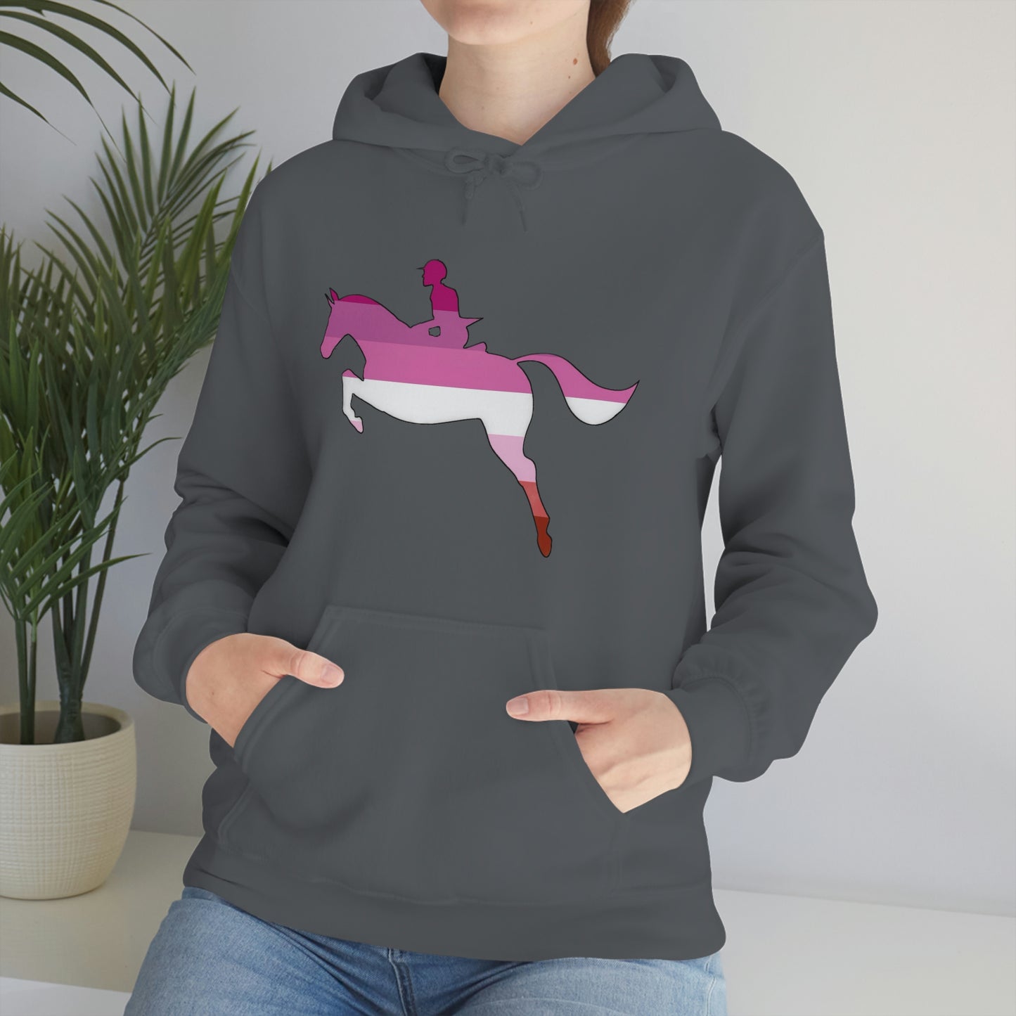 Lesbian - PRIDE, LOVE, and HORSES Hooded Sweatshirt