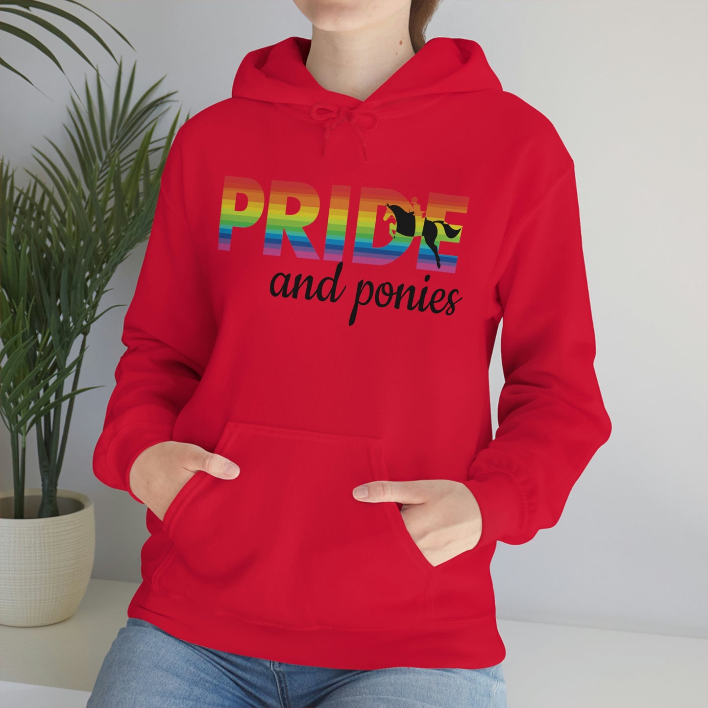 Unisex PRIDE and ponies Hooded Sweatshirt