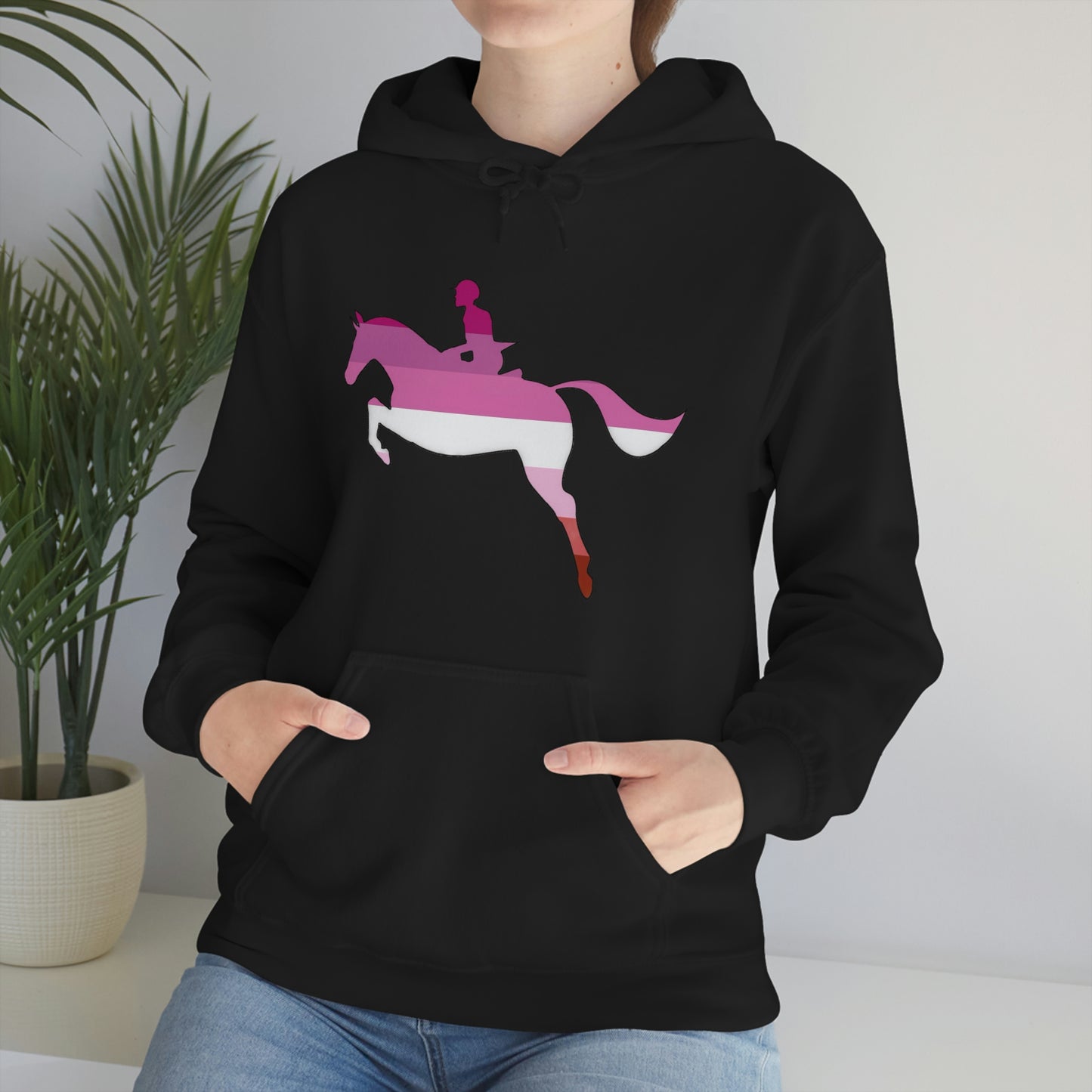 Lesbian - PRIDE, LOVE, and HORSES Hooded Sweatshirt