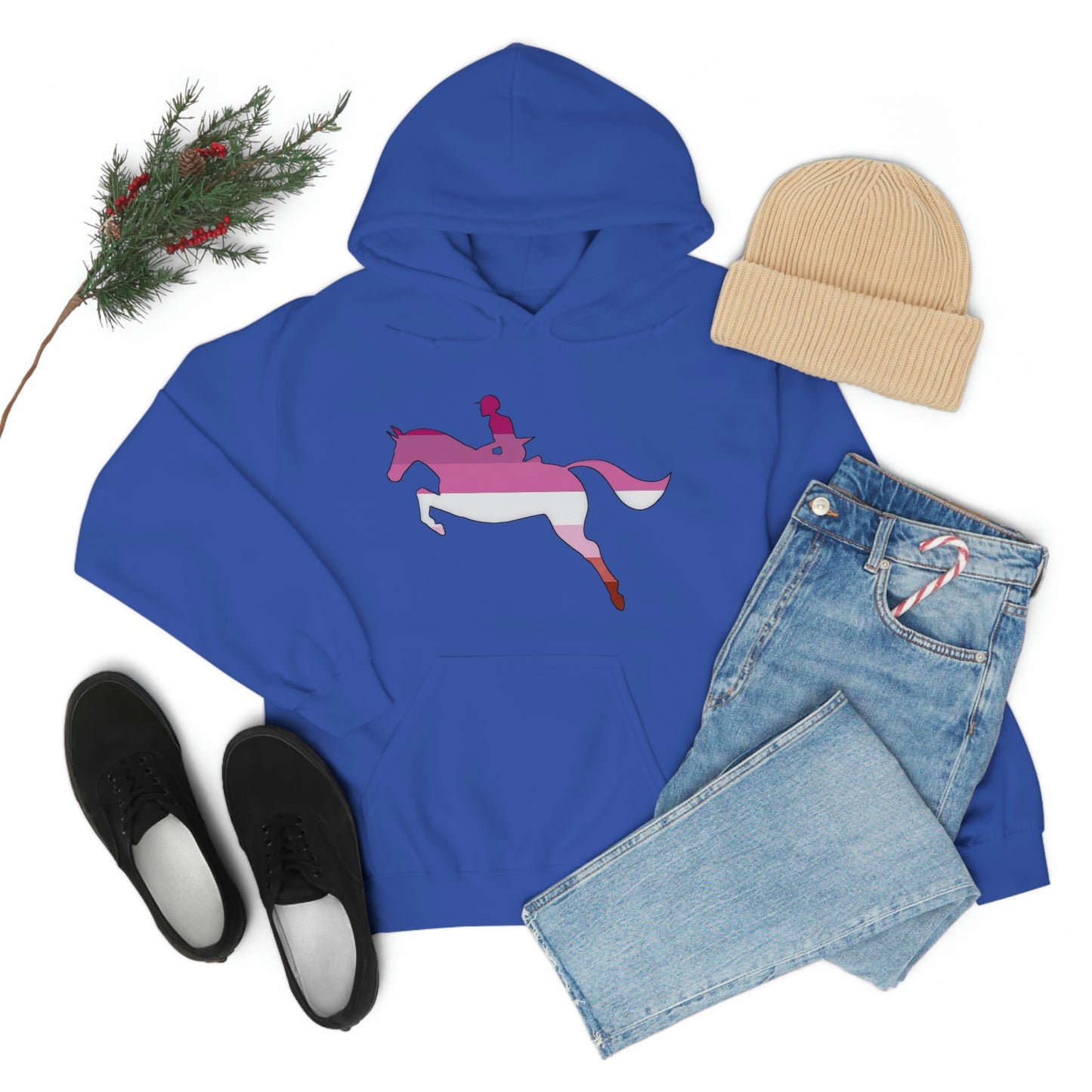 Lesbian - PRIDE, LOVE, and HORSES Hooded Sweatshirt