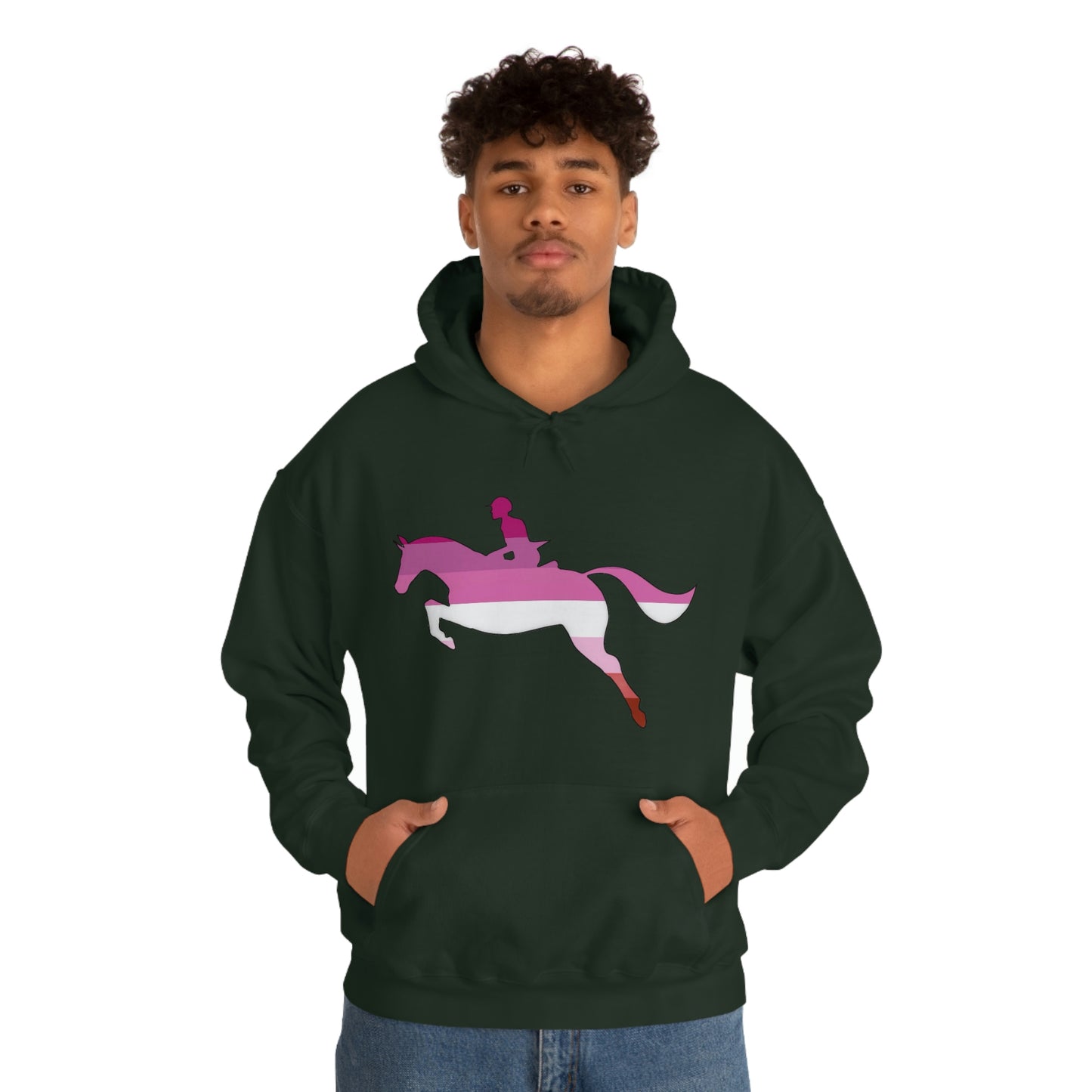 Lesbian - PRIDE, LOVE, and HORSES Hooded Sweatshirt