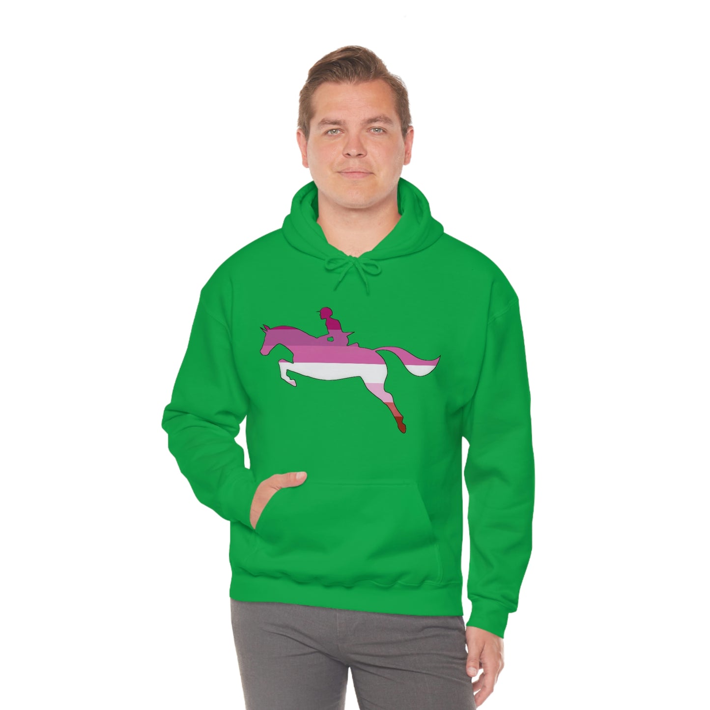 Lesbian - PRIDE, LOVE, and HORSES Hooded Sweatshirt