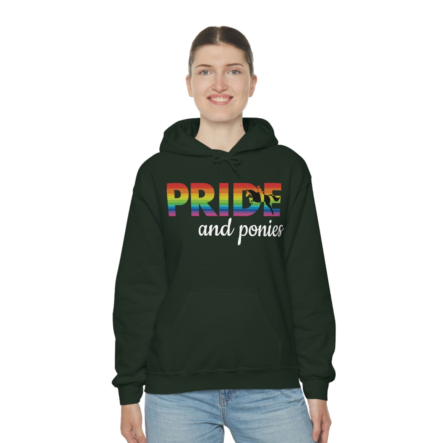 Unisex PRIDE and ponies Hooded Sweatshirt