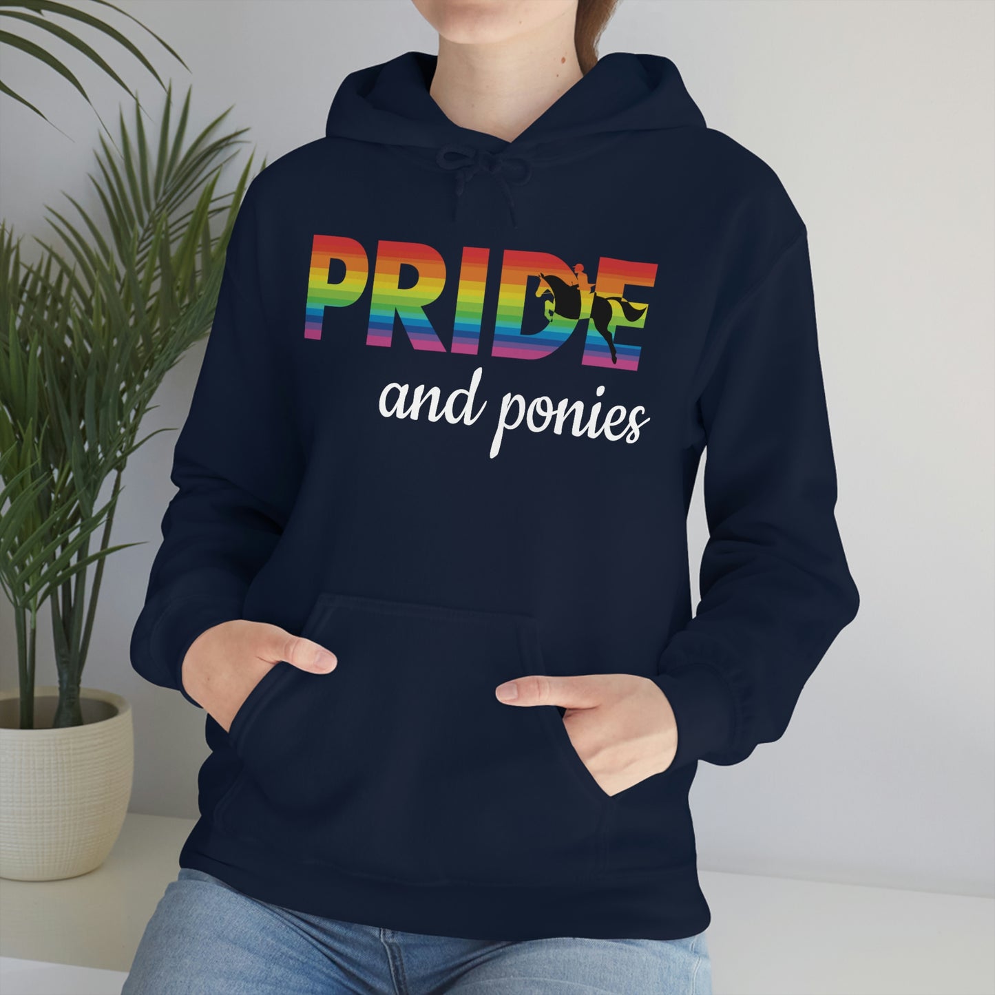 Unisex PRIDE and ponies Hooded Sweatshirt