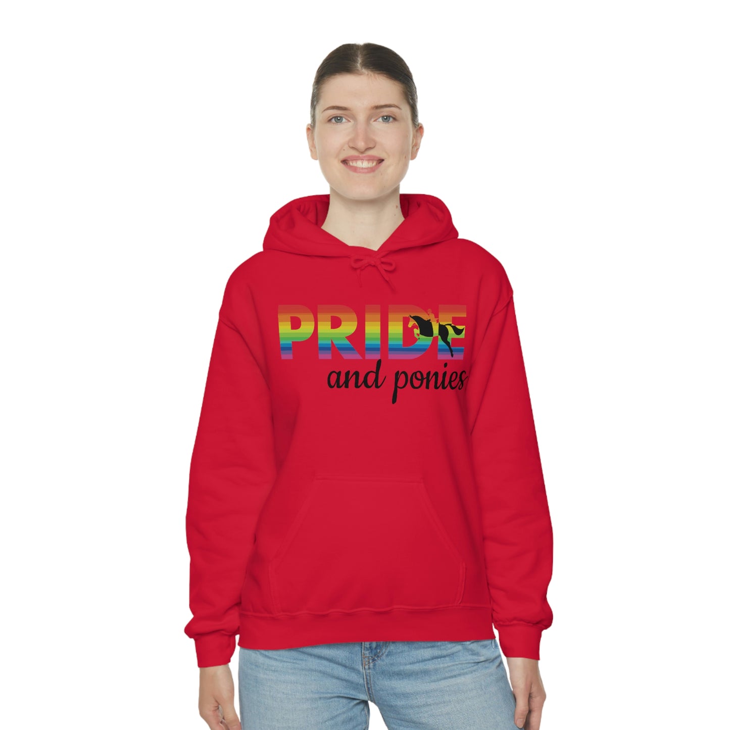 Unisex PRIDE and ponies Hooded Sweatshirt