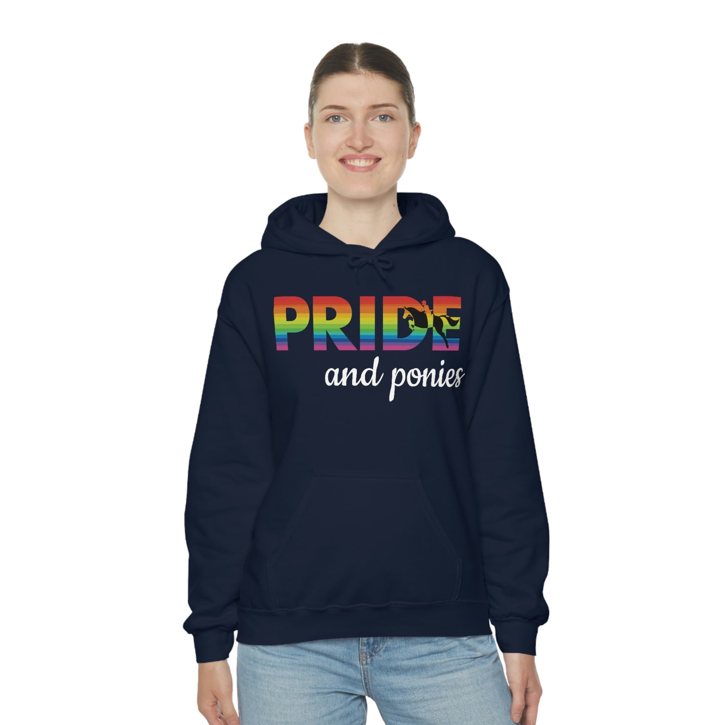 Unisex PRIDE and ponies Hooded Sweatshirt